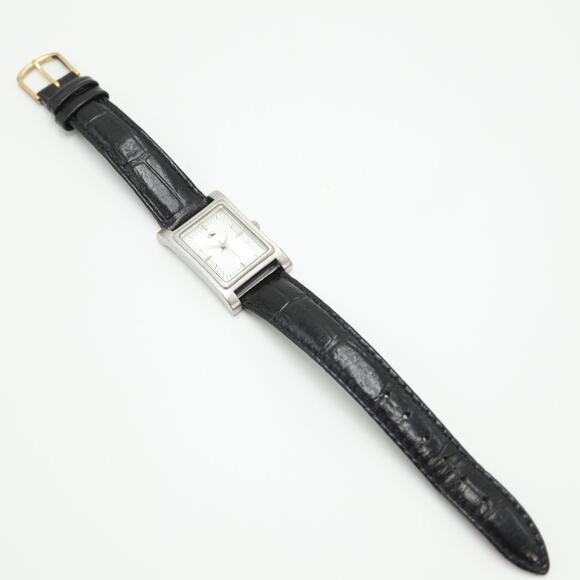 Freestyle Slider Tank Watch Womens 22mm Silver Dial Black Leather w New Battery main image 14